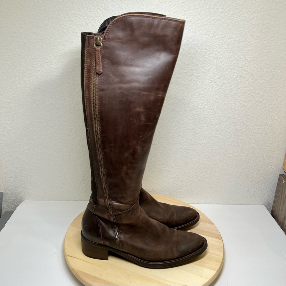 Clarks Boots Women’s 9.5 Tall Riding Brown Leather Knee High Casual 26121434